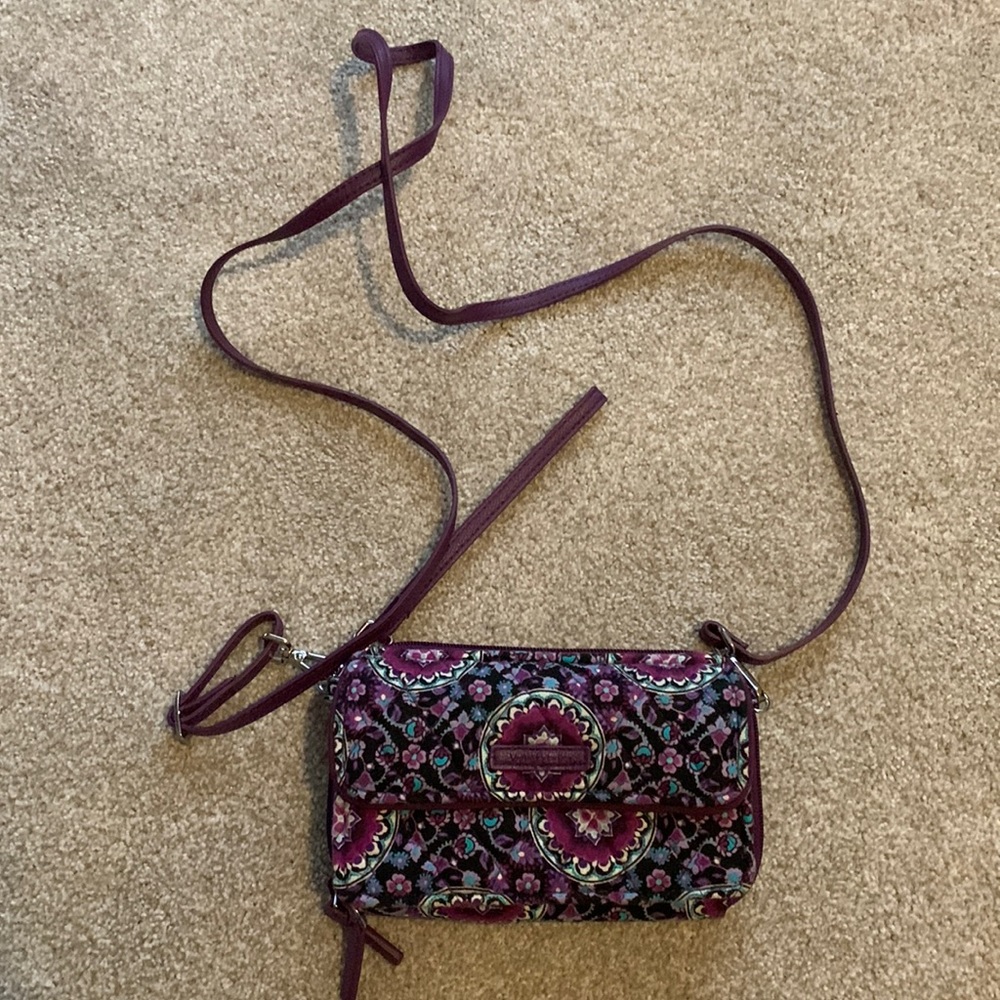 Vera Bradley RFID Lilac Medallion All in One Crossbody